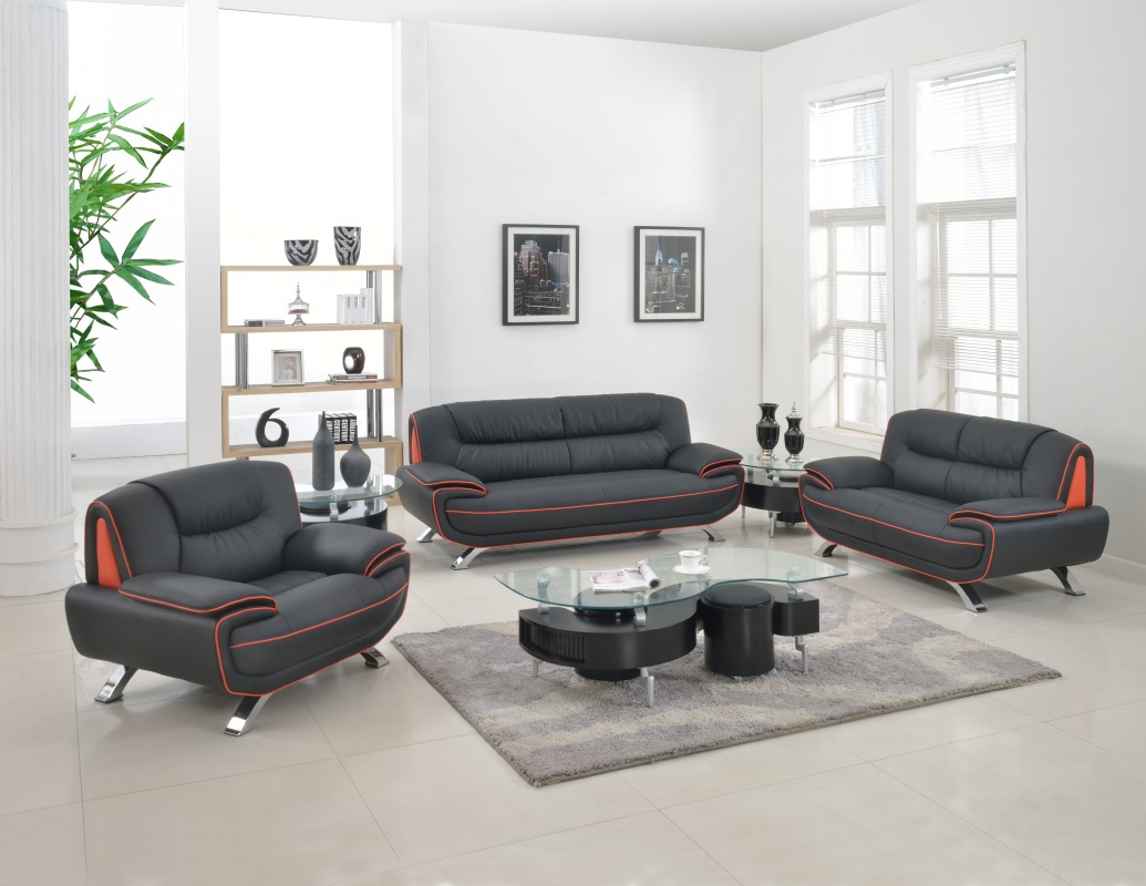 The St. Petersburg Black Sofa Set at Furniture Express Hawaii Hawaii's