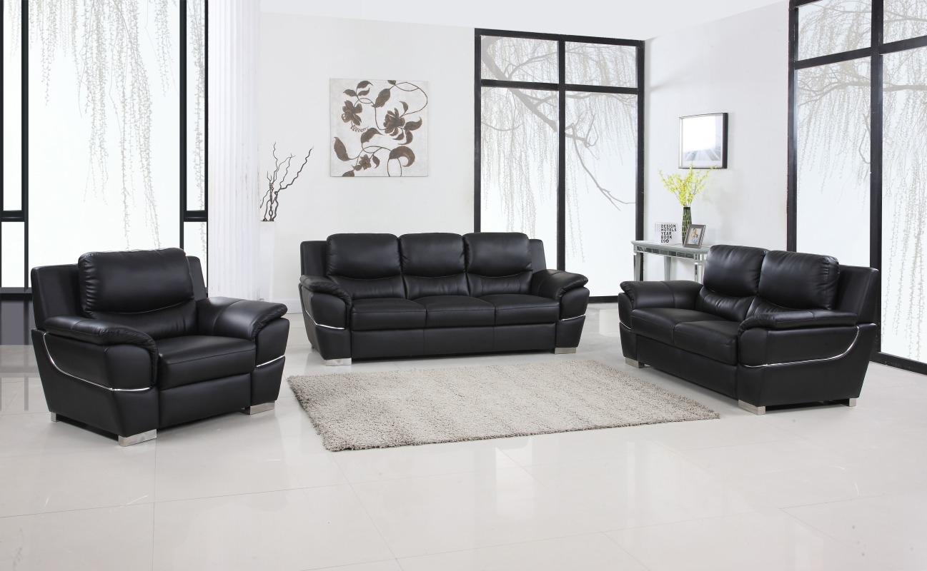 The Long Beach Black Sofa Set at Furniture Express Hawaii Hawaii's