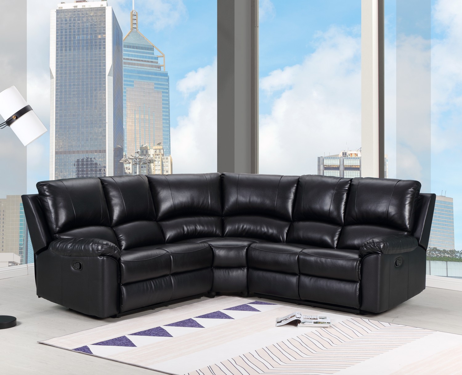 The Prescott Black Sectional at Furniture Express Hawaii Hawaii's