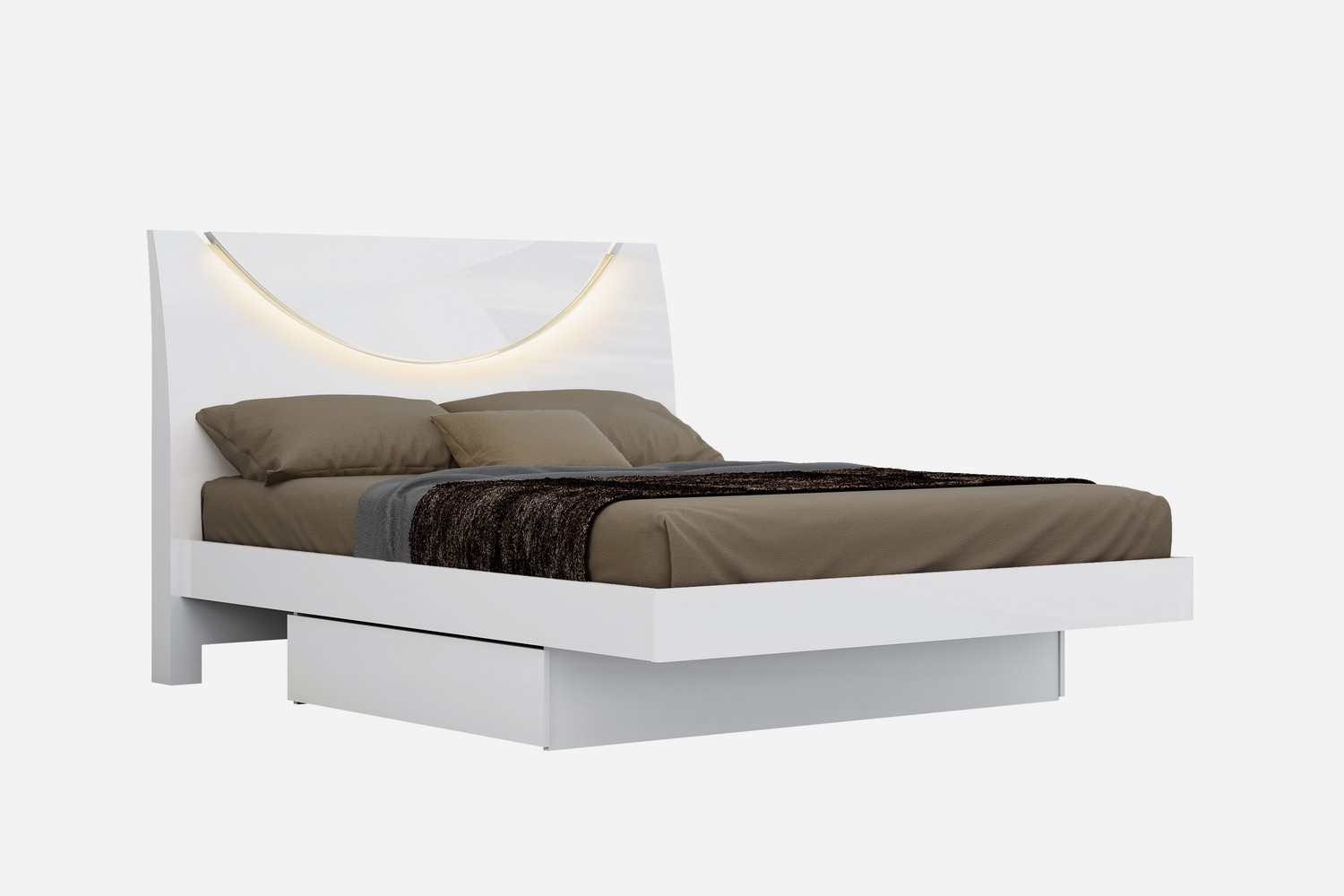 The Bellagio White Queen Bed at Furniture Express Hawaii Hawaii's