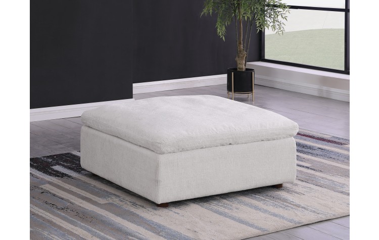 DivanItalia 1100 Light Grey Ottoman - Upholstered in Genuine Belfast Fabric