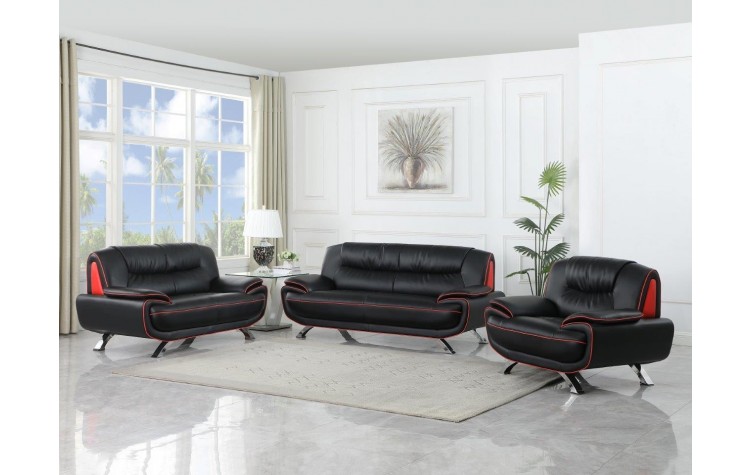 405 - Black Sofa Set