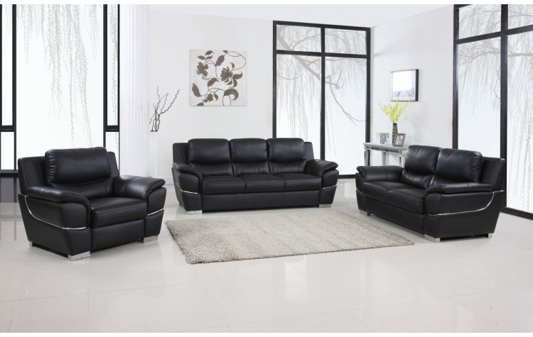 4572 - Black Sofa Set