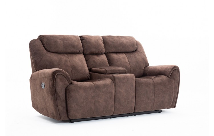 5008 - Brown Console Loveseat