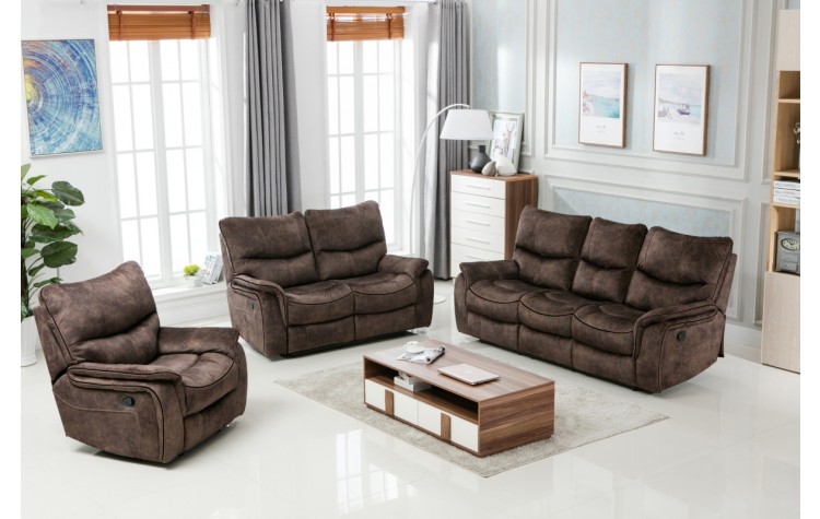 7167 - Dark Brown Sofa Set