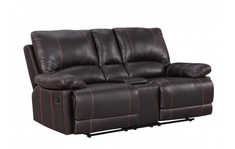 9345 - Brown Console Loveseat