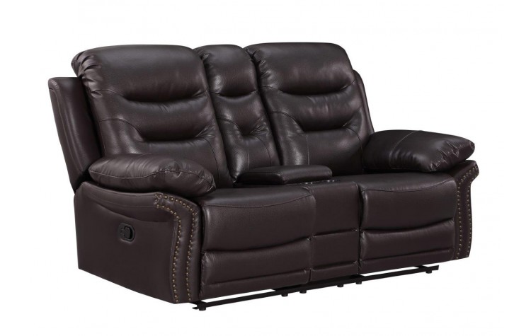 9392 - Brown Console Loveseat