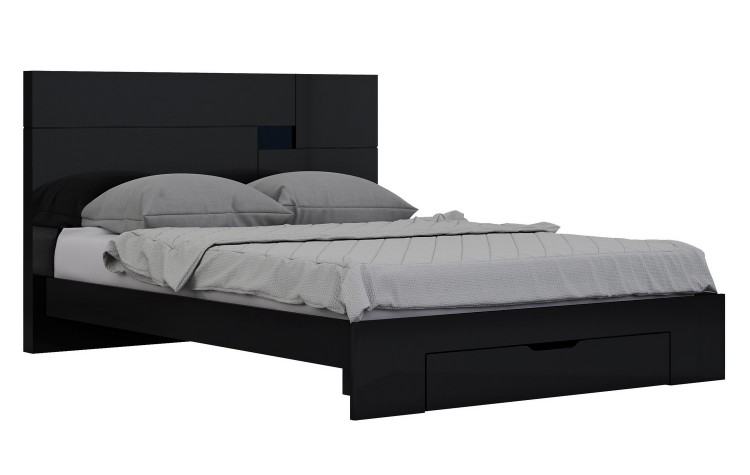 Aria - Black Queen Bed