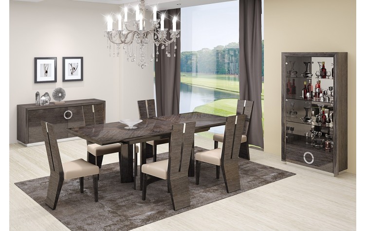 D59 - Gray Dining Table and 6 Chair Set