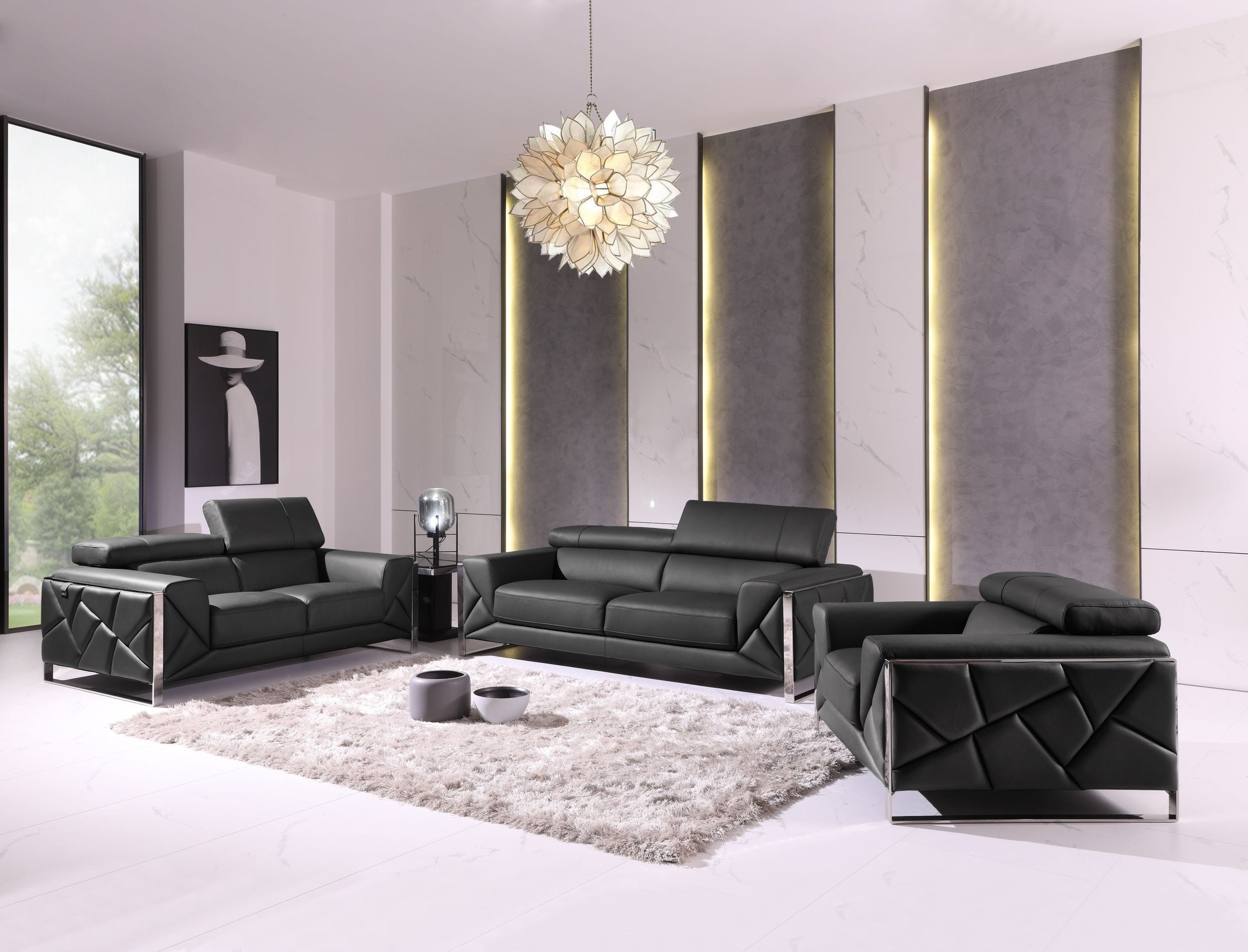 903 - Dark Gray Sofa Set - Featured