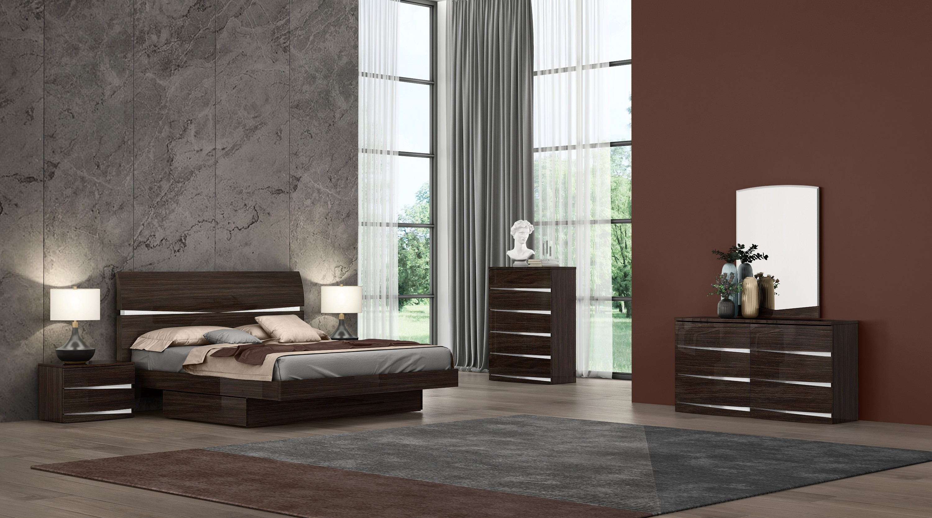 Wynn - Wenge 4PC Bedroom Set - Bedroom