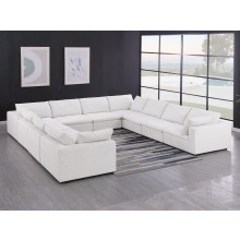 DivanItalia 1100 Light Grey 10-Piece Sectional - Upholstered in Genuine Belfast Fabric