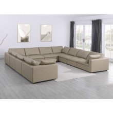 DivanItalia 1100 Beige 10-Piece Sectional - Upholstered in Top-Grain Italian Leather