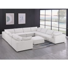 DivanItalia 1100 Light Grey 11-Piece Sectional - Upholstered in Genuine Belfast Fabric