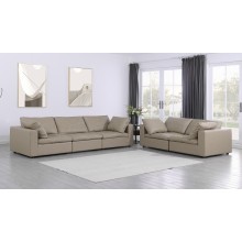DivanItalia 1100 Beige 2-Piece Sofa Set - Upholstered in Top-Grain Italian Leather