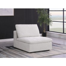 DivanItalia 1100 Light Grey Armless Chair - Upholstered in Genuine Belfast Fabric
