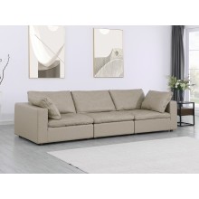 DivanItalia 1100 Beige Modular Sofa - Upholstered in Top-Grain Italian Leather