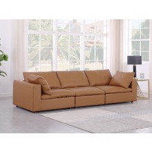 DivanItalia 1100 Cognac Modular Sofa - Upholstered in Top-Grain Italian Leather