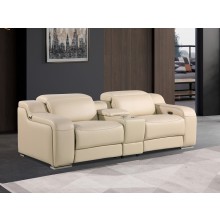 1116 - 3PC 2-Power Reclining Loveseat With Power Headrest in Italian Leather