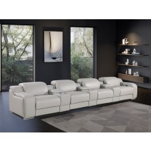 1116 - 7PC 4-Power Reclining Sofa With Power Headrest in Italian Leather