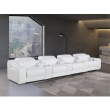 1116 - 7PC 4-Power Reclining Sofa With Power Headrest in Italian Leather
