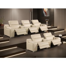 1116 - 8PC 5-Power Reclining Sofa With Power Headrest in Italian Leather