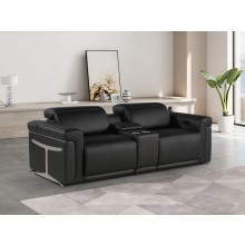 1126 - 3PC Power Reclining Loveseat With Power Headrest in Italian Leather