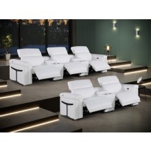 1126 - 8PC Power Reclining Sofa Set With Power Headrest in Italian Leather