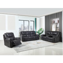 5108 - Brown Sofa Set with Console Loveseat