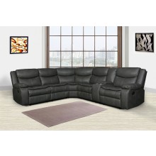 6967 - Gray Reclining Sectional