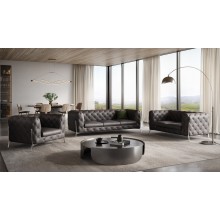 970 - Brown Sofa Set
