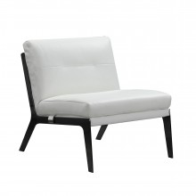 C81 - White Leather Accent Chair 
