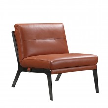 C81 - Camel Leather Accent Chair 
