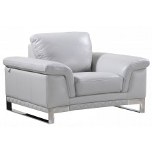 411 DivanItalia Light Gray Loveseat – Top Grain Italian Leather