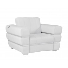 904 - White Italian Leather Chair