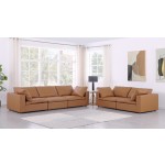 DivanItalia 1100 Cognac 2-Piece Sofa Set - Upholstered in Top-Grain Italian Leather