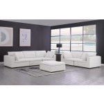 DivanItalia 1100 Light Grey 2-Piece Sofa Set with Ottoman - Upholstered in Genuine Belfast Fabric