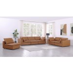 DivanItalia 1100 Cognac 3-Piece Sofa Set - Upholstered in Top-Grain Italian Leather