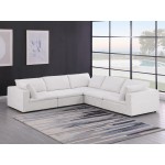 DivanItalia 1100 Light Grey 5-Piece Sectional - Upholstered in Genuine Belfast Fabric