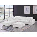 DivanItalia 1100 Light Grey 6-Piece Left Arm Facing Sectional - Upholstered in Genuine Belfast Fabric
