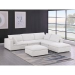 DivanItalia 1100 Light Grey 6-Piece Right Arm Facing Sectional - Upholstered in Genuine Belfast Fabric