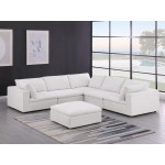 DivanItalia 1100 Light Grey 6-Piece  Sectional - Upholstered in Genuine Belfast Fabric