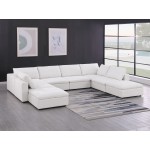 DivanItalia 1100 Light Grey 8-Piece Sectional with Chaise - Upholstered in Genuine Belfast Fabric