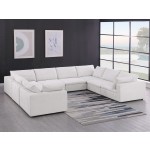 DivanItalia 1100 Light Grey 8-Piece Sectional - Upholstered in Genuine Belfast Fabric