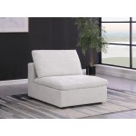 DivanItalia 1100 Light Grey Armless Chair - Upholstered in Genuine Belfast Fabric