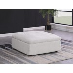 DivanItalia 1100 Light Grey Ottoman - Upholstered in Genuine Belfast Fabric