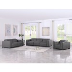 1208 Dark Grey 6-Piece Modular Power Reclining Sofa, Loveseat, and Chair Set – 6 Recliners, Genuine Leather with Power Headrests