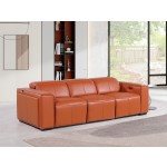 1224 - DivanItalia Camel Modular Power Dual Reclining Sofa with Power Reclining Headrests - Top Grain Italian Leather