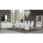 D313 - White Dining Table and 6 Chair Set