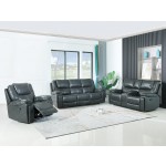 5108 - Grey Sofa Set with Console Loveseat